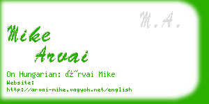 mike arvai business card